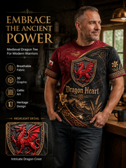 Men's Welsh Cultural Element Art Print T-Shirt