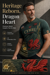 Men's Welsh Cultural Element Art Print T-Shirt