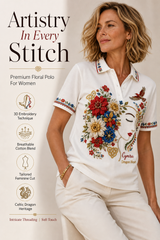 Women's Welsh Cultural Element Art Print Polo