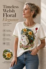 Women's Welsh Cultural Element Art Print T-Shirt