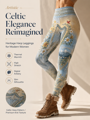 Women's Welsh Cultural Element Art Print Leggings