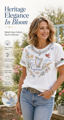 Women's Welsh Cultural Element Art Print T-Shirt