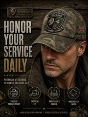 Men's Veteran Memorial Camouflage Print Hat