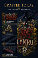 Men's Welsh Cultural Element Art Print Polo