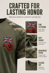 Men's Short-Sleeve T-Shirt With Vintage Veteran Commemorative Print