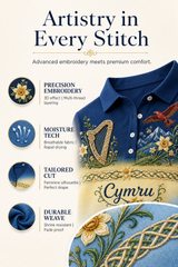 Women's Welsh Cultural Element Art Print Polo