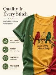 Women's 'Every Little Thing Is Gonna Be Alright' Printed Casual T-Shirt