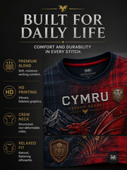 Men's Welsh Cultural Element Art Print T-Shirt