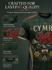 Men's Welsh Cultural Element Art Print T-Shirt