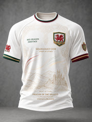 Men's Welsh Dragon Printed Casual short sleeves t-shirt