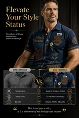 Men's Welsh Cultural Element Art Print Polo