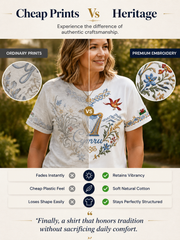 Women's Welsh Cultural Element Art Print T-Shirt
