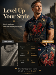 Men's Welsh Cultural Element Art Print Polo