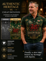 Men's Welsh Cultural Element Art Print Polo