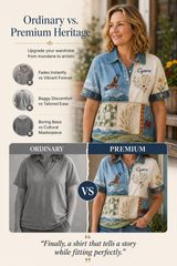 Women's Welsh Cultural Element Art Print Polo