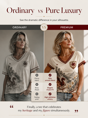Women's Welsh Dragon Printed V-neck T-shirt