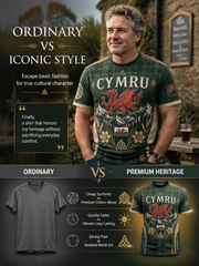 Men's Welsh Cultural Element Art Print T-Shirt