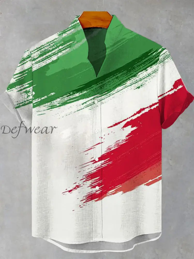Camicia uomo Italia a maniche corte come immagine / S