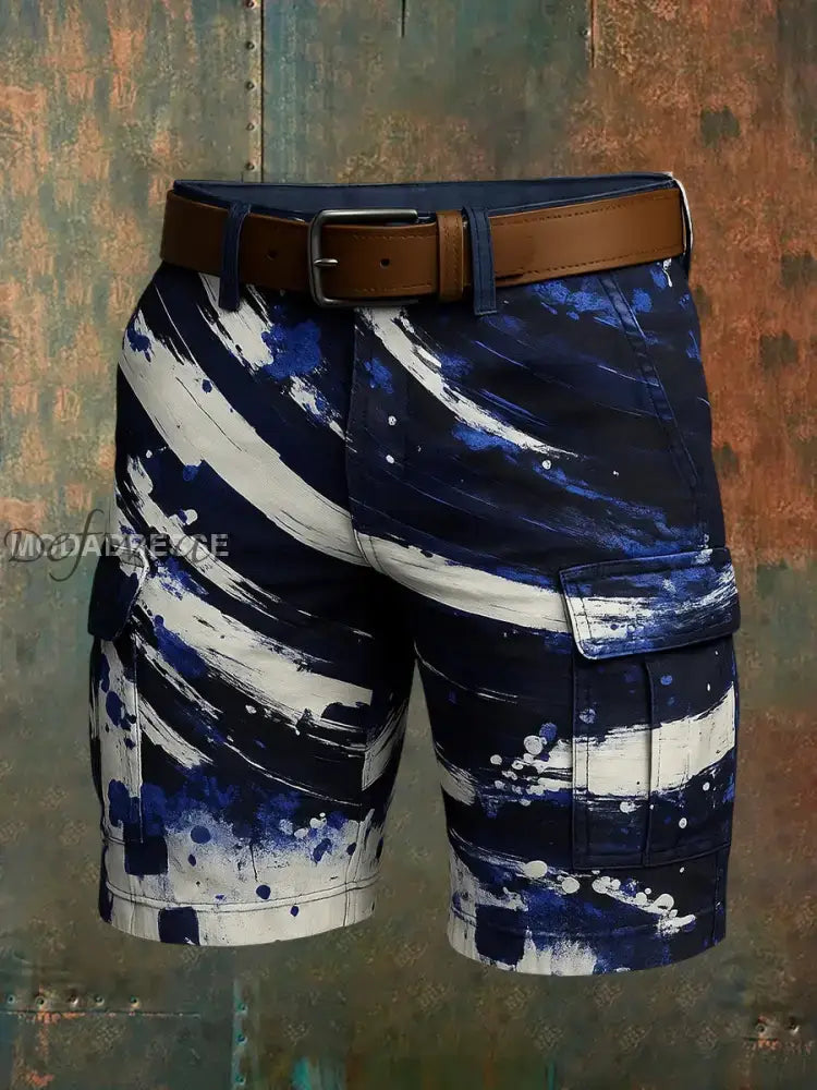 Mäns Retro Vacation Business Art Print Casual Shorts A / S Ny Ankomst