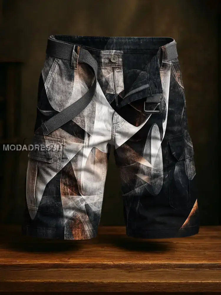Mäns Retro Vacation Business Art Print Casual Shorts A / S Ny Ankomst