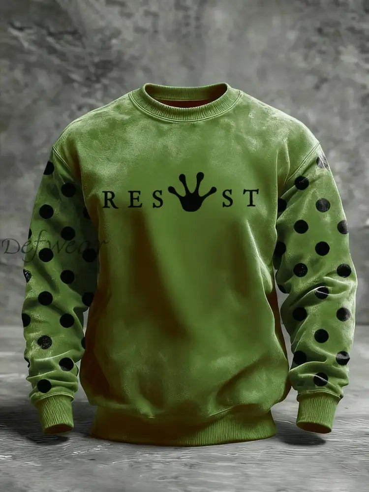 Men’s Frog Resist Printed Sweatshirt Green / S