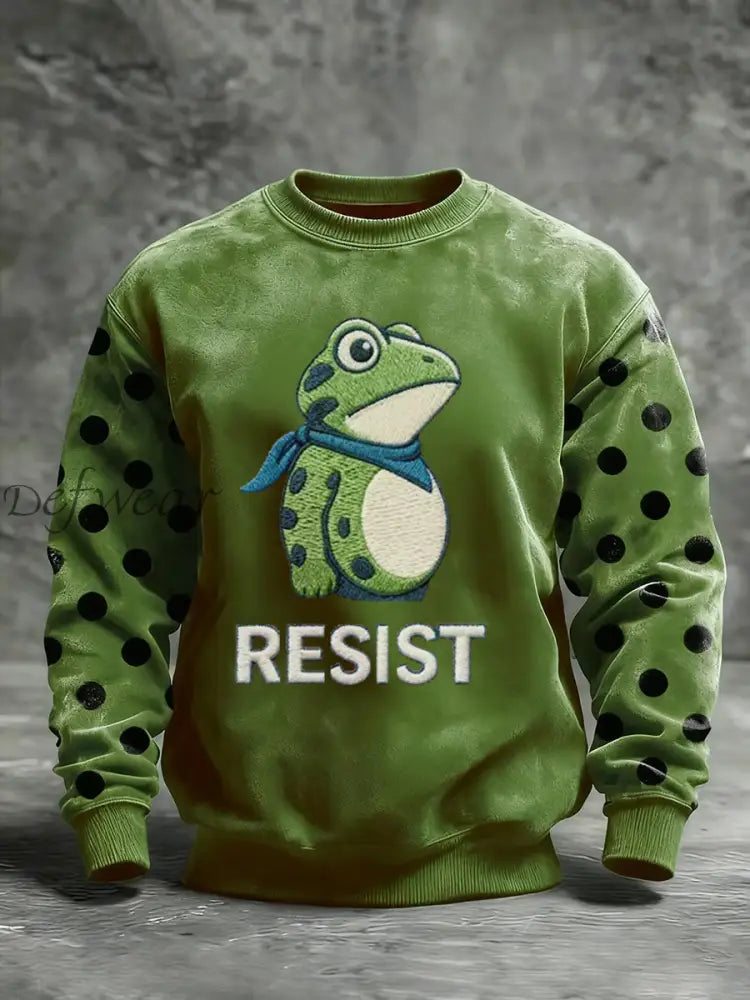Men’s Frog Resist Printed Sweatshirt Green / S