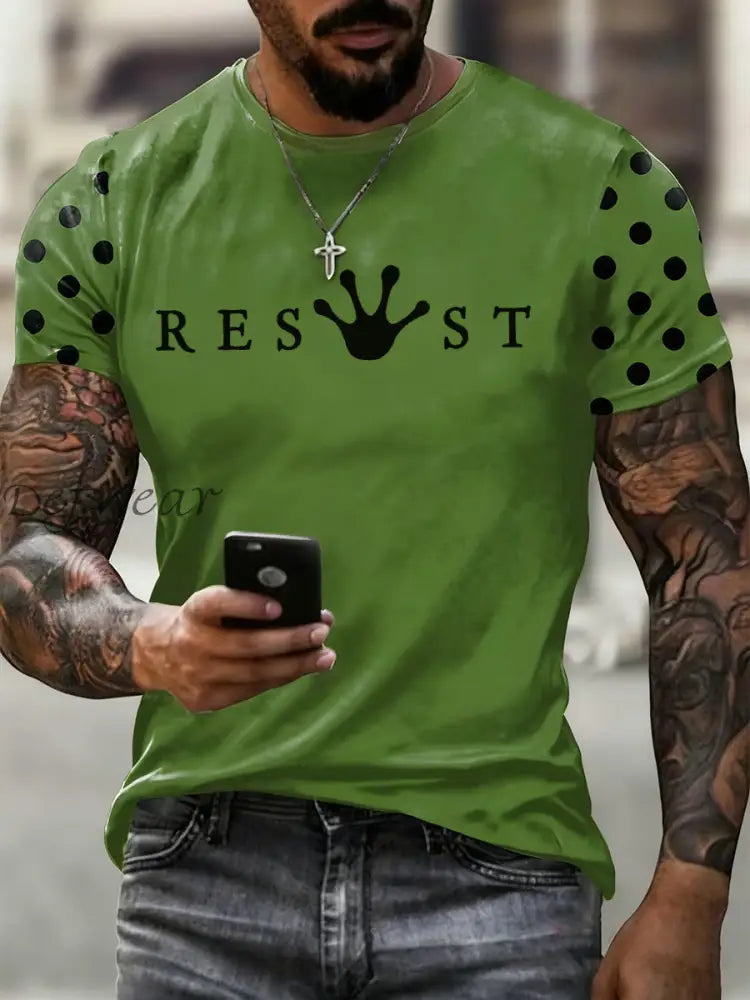 Men’s Frog Resist Printed T-shirt Green / S