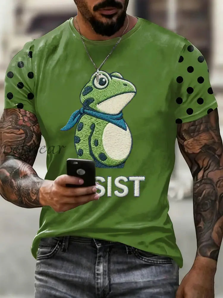 Men’s Frog Resist Printed T-shirt Green / S