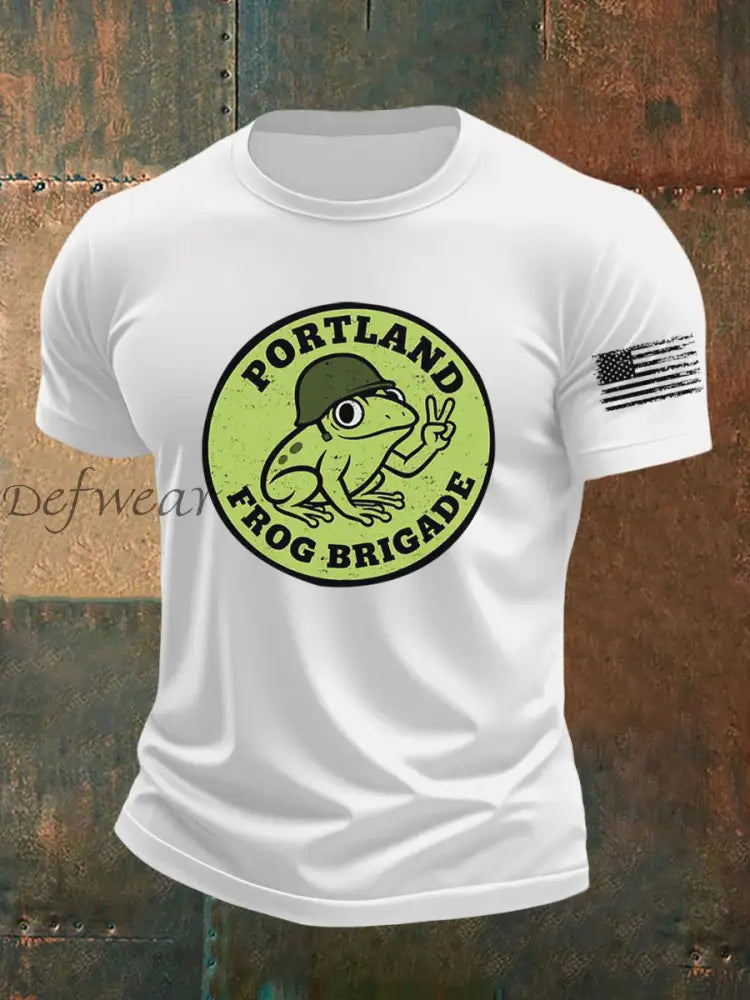 Men’s Portland Frog Brigade Printed T-shirt White / S