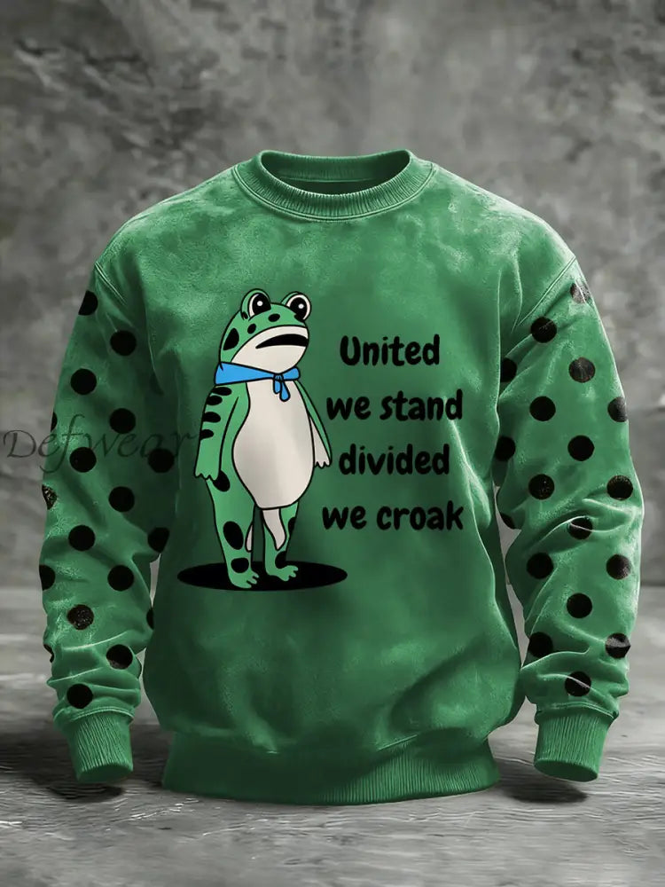 Men’s Portland Frog Printed Crew Neck Sweatshirt As picture / S