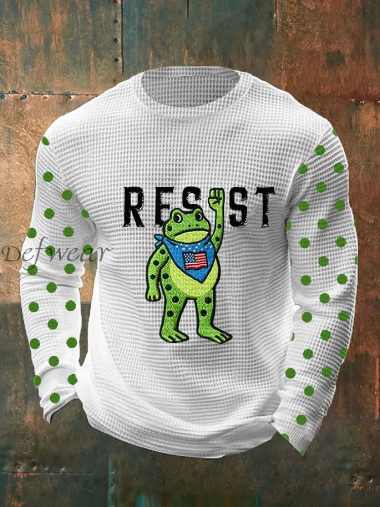 Men’s Portland Frog Resist Waffle Long Sleeve T-Shirt White / S