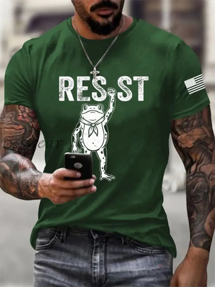 Men’s Portland Frog Short-sleeved T-shirt Dark Green / S