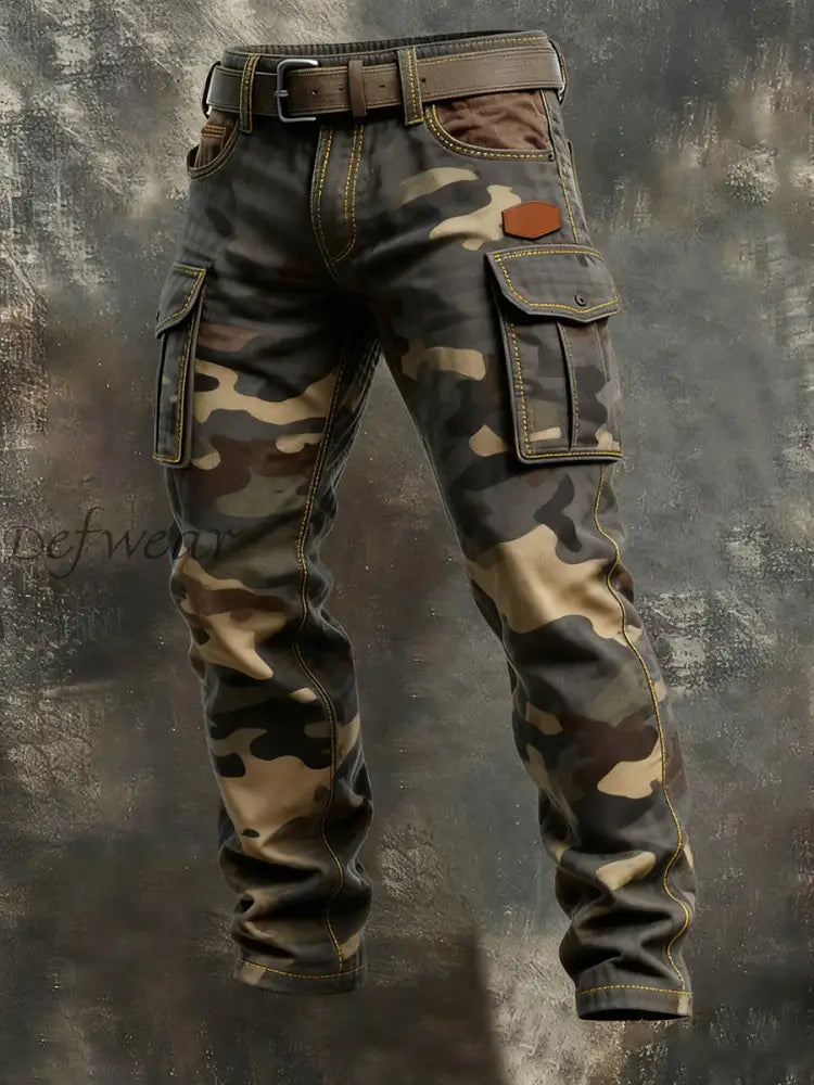 Men’s Retro Outdoor Work Pants As picture / S