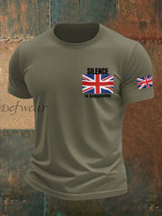 Men’s Silence is Compliance imitation cotton short-sleeved T-shirt Army Green / S