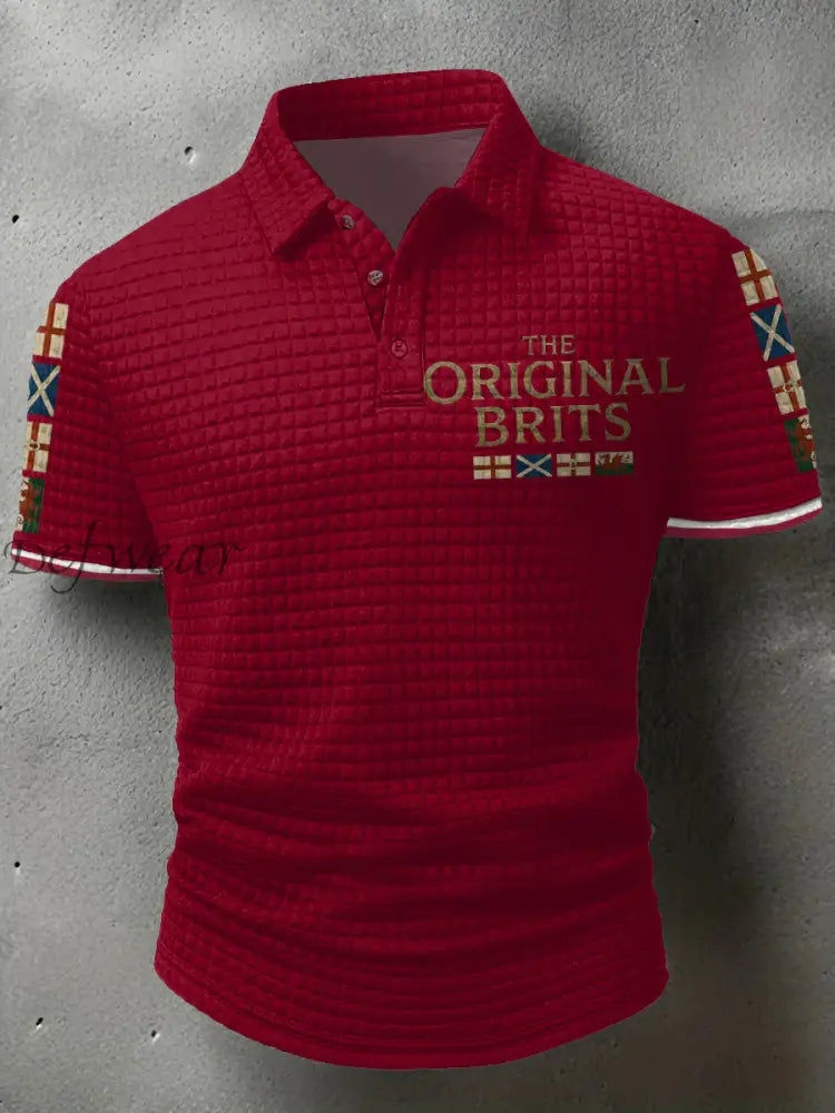 Men’s The Original Brits Printed Casual Tops Red / S