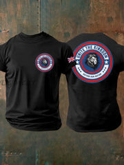 Men’s Unite The Kingdom Defend Or Nation Printed imitation cotton short-sleeved T-shirt Black / S