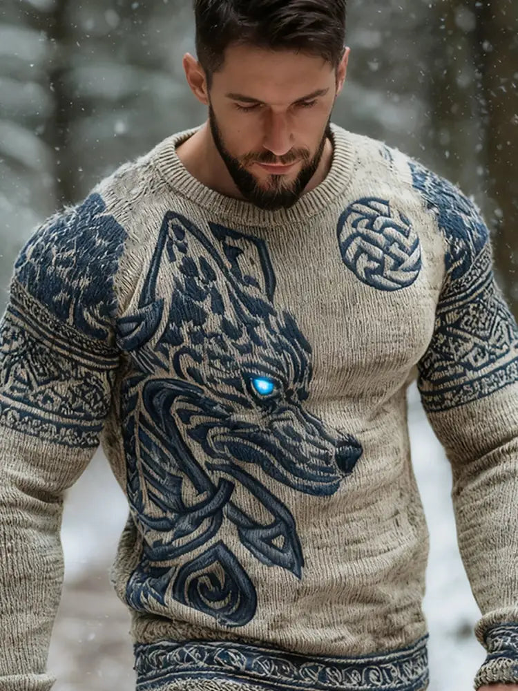Men’s Viking-style sweater As picture / S