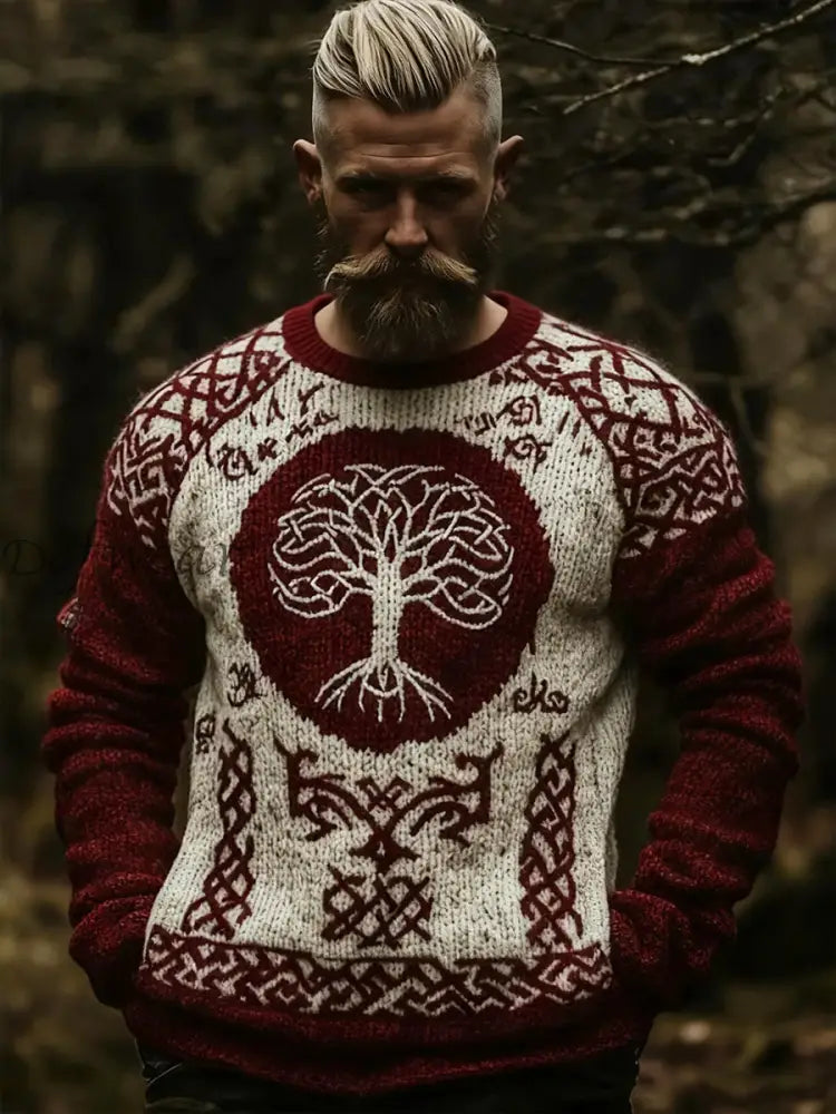 Men’s Viking-style sweater As picture / S