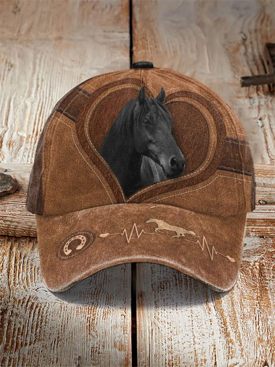 Horse Art Print Casual Unisex Hat