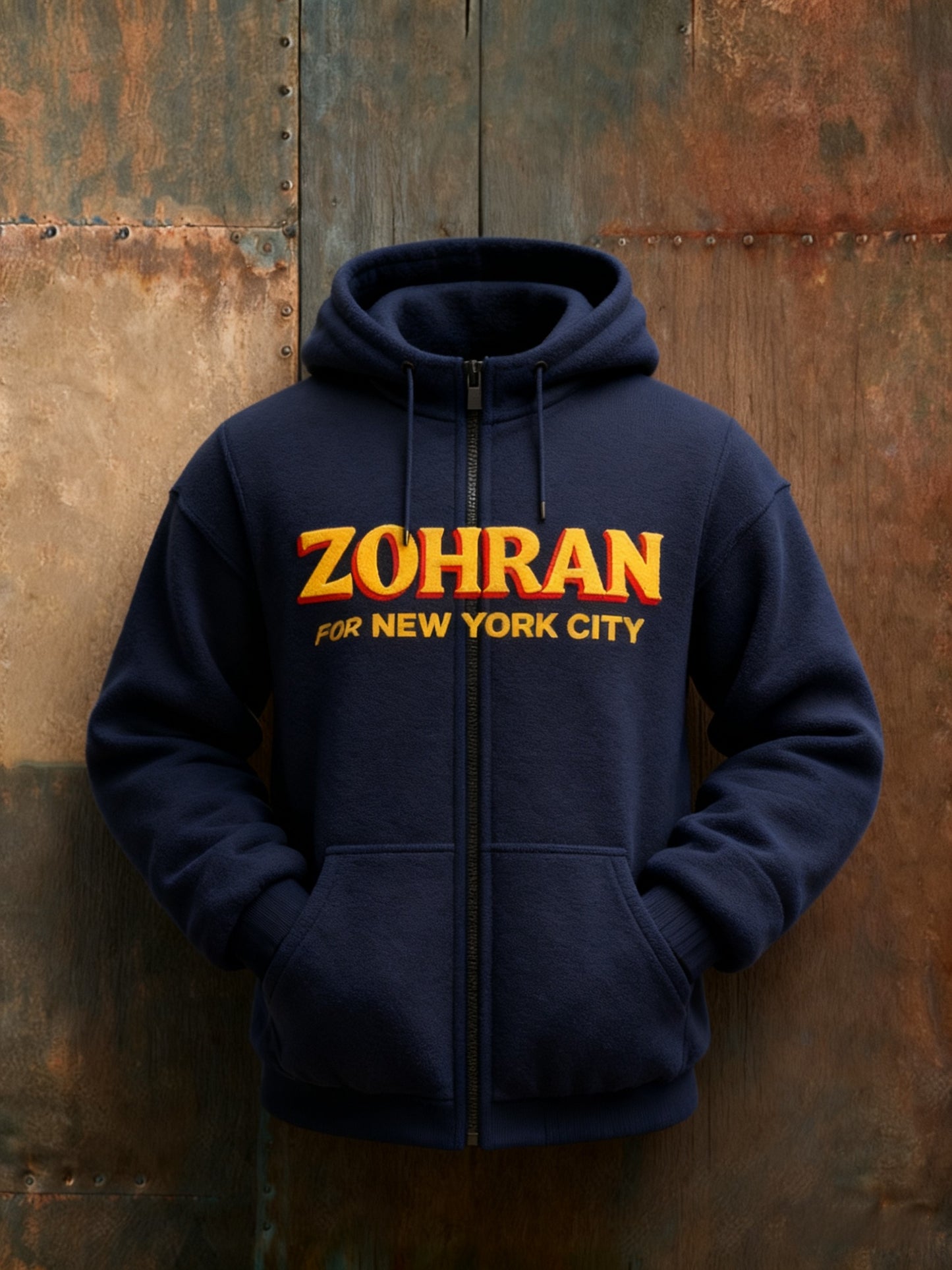 Men's Retro Mayor Mamdani Sports Long-Sleeve Sweatshirt