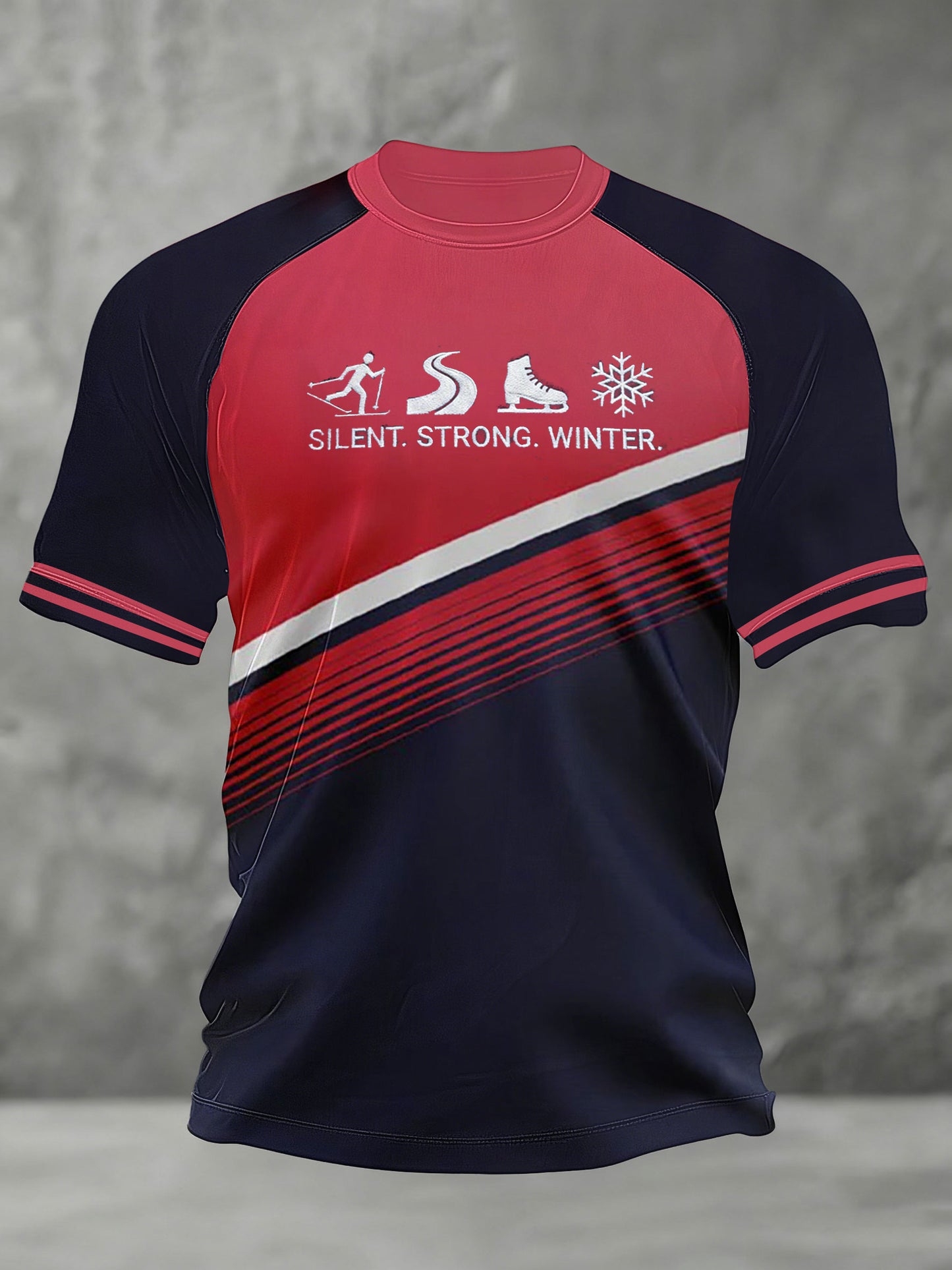 Men's Winter Sports 2026 Skating Printed T-shirt