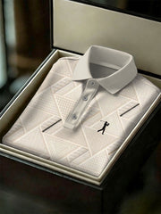 Men's Vintage Business Style Printed Casual Polo Shirt