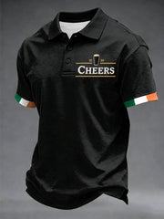 Men's Cheers Print St.Patrick's Day Shirt