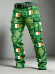 Men's Retro St. Patrick's Day Print Casual Pants