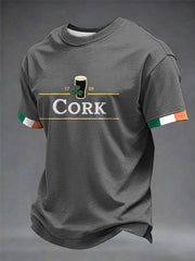 Men's St.Patrick's Day Cork print short sleeves t-shirt