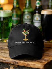 Unisex Funny St. Patrick's Day Drinks Well With Others Print Hat