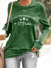 Women's I Put The Double D's In St.Paddy's Polyester Waisted Sweatshirt