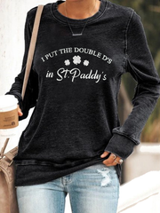 Women's I Put The Double D's In St.Paddy's Polyester Waisted Sweatshirt