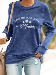 Women's I Put The Double D's In St.Paddy's Polyester Waisted Sweatshirt