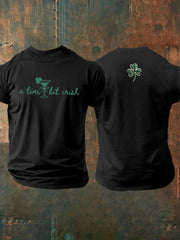 Men's St. Patrick's Day A Tini Bit Irish Printed Short Sleeve T-Shirt